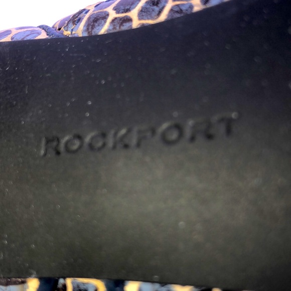 ROCKPORT By ADIDAS Leather Snakeskin Print Booties Heels Shoes Size 6 - Picture 9 of 17